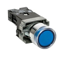 Кнопка BA61 с подстветкой 230В синяя NO IP65 PROxima  xb2-bw61-230-65  EKF