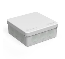 Коробка распределительная 100х100х40 мм IP66 12 вводов серая для прямого монтажа двухкомпонентная безгалоген (HF) UF (90шт/кор)  60-0303  Промрукав