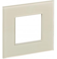 SKANDY Рамка 1-местная SK-F21B стекло беж.   SK-M12-G-K10  IEK