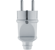 Вилка NCA-PL02-16A-E-WH прямая с/з белая  61359  Navigator