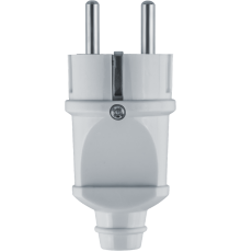 Вилка NCA-PL02-16A-E-WH прямая с/з белая  61359  Navigator