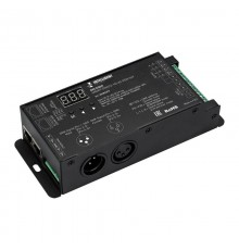 INTELLIGENT ARLIGHT Декодер SMART-DMX512-104-83-RDM-SUF (12-48V, 4x8A, XLR3/RJ45) (IARL, IP20 Металл, 5 лет)  023823(1)  Arlight