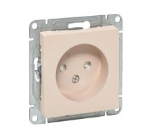 Механизм розетки, 16А, без заземления, со шторками, кремовый Эпика  UP1-SOI-101 EKF