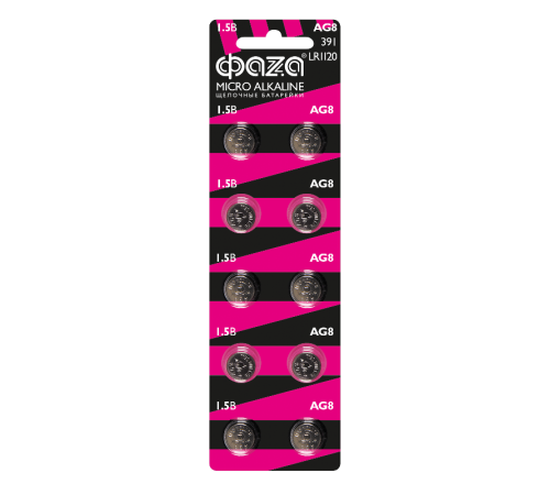 Элементы питания часовые AG 8 LR 1120 BL-10  5002678  ФАZА
