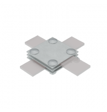 Соединитель крестообразный для полосы до 50 мм с 3 пластинами INOX304  3XS-B50 INOX304  КМ - профиль