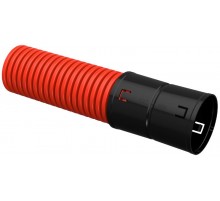 Труба гофр. двустенная ПНД d=90мм красная (100м)  CTG12-090-K04-100-R  IEK