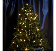 Гирлянда елочная  140 диодов  2700K, CL90   7 веток (2м) + 1.5м зеленый шнур IP20  32371  FERON
