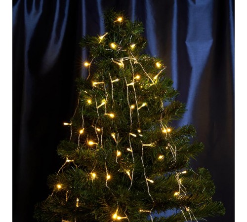 Гирлянда елочная  140 диодов  2700K, CL90   7 веток (2м) + 1.5м зеленый шнур IP20  32371  FERON