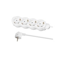 Удлинитель бытовой "Люкс" 4 гнезда, 5 м, с/з, с з/ш, ПВС 3х1 мм2, 16 А, 250 В, 3500 Вт  SQ1303-4032  TDM