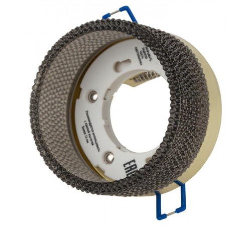 Cветильник встраиваемый под лампу GX53 DK97 GD/BK черный золото  Б0057460  ЭРА