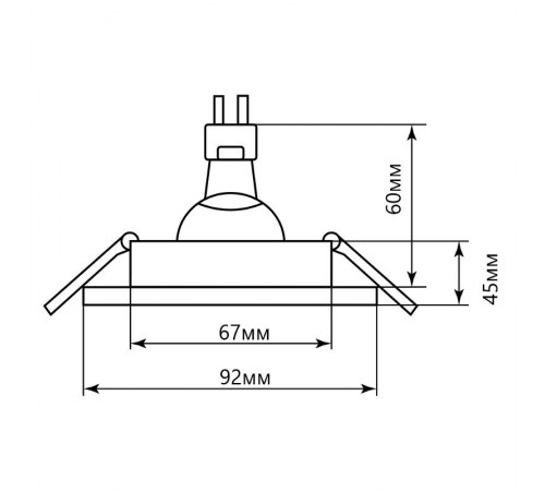 Светильник встраиваемый DL2901 потолочный MR16 G5.3 хром  41140  Feron