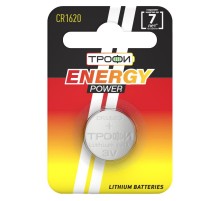 Батарейка литиевая CR1620-1BL (10/240/38400) (часовая)   Б0003646  ТРОФИ