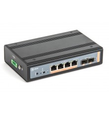 SKAT PoE-IN-4E-2S коммутатор PoE Plus, мощность 60Вт, порты:4-Ethernet, 2-Uplink SFP  2043  Бастион