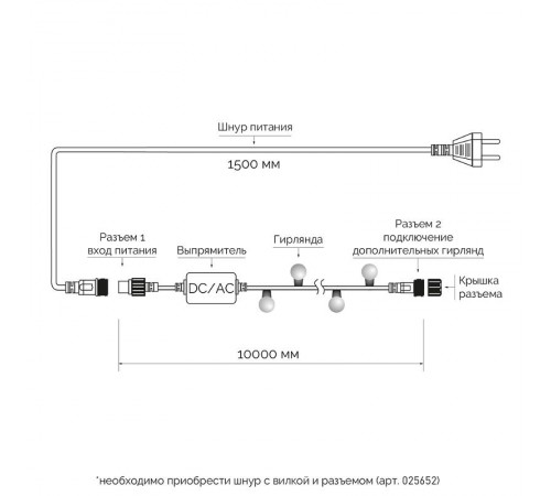 Светодиодная гирлянда ARD-BALL-CLASSIC-D13-10000-BLACK-100LED RGB (230V, 7W)  025573  Arlight