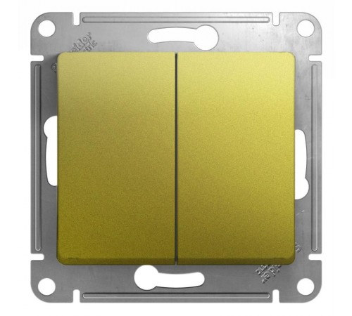 Glossa Фисташковый Выключатель 2-клавишный, сх.5, 10AX  GSL001051  SE