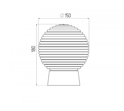 Светильник пылевлагозащищенный под лампу для ЖКХ НБП 01-60-004 с прямым основанием Гранат стекло IP20 E27 max 60Вт D150 шар  Б0052008  ЭРА