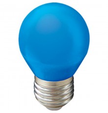 Лампы cветодиодные ERABL45-E27 LED Р45-1W-E27 (диод. шар син., 4SMD, 1W, E27, для белт-лайт) (10/100/6000)  Б0049573  ЭРА