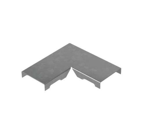 Крышка угла горизонтального 90 гр. прямого 50 мм "ПЛЮС" HD  KPGLplus90-50 HD  КМ - профиль