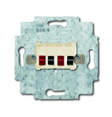 BJE Аудиорозетка мехагическая Бежевая двухпостовая (накладки 1766-хх и 2539-21х)  0230-0-0402   2CKA000230A0402  ABB