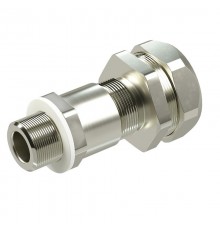 Взрывозащищенный кабельный ввод серии КАЕРМ для бронированного инебронированного кабеля в металлорукаве COSMEC Dn:15 М20х1,5 d:5,8-12мм.Никелированная