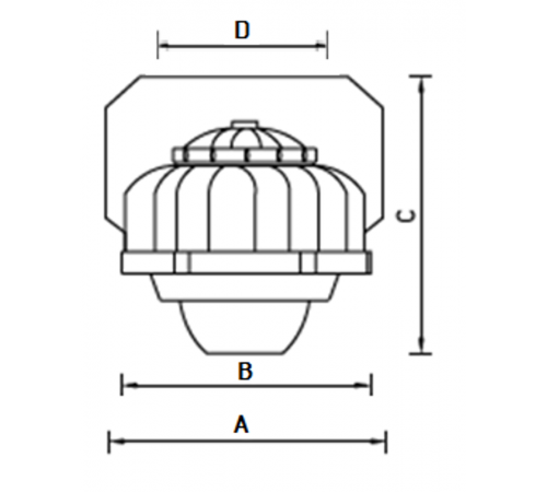 Светильник светодиодный ACORN LED 40 D150 3000K with tempered glass  1490000290  Световые Технологии