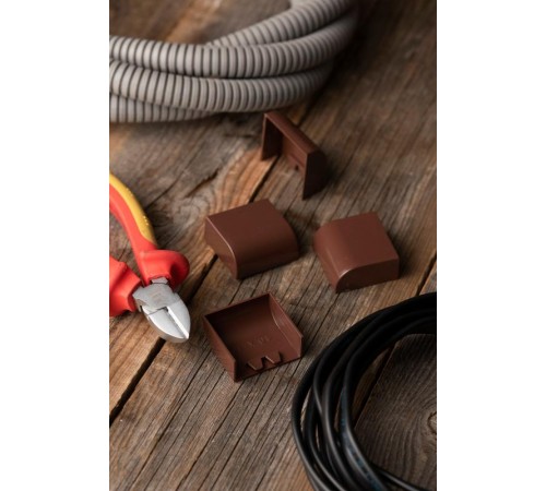 Заглушка (40х16) (4 шт) Plast EKF PROxima  под темное дерево    ecd-40-16x4   EKF 