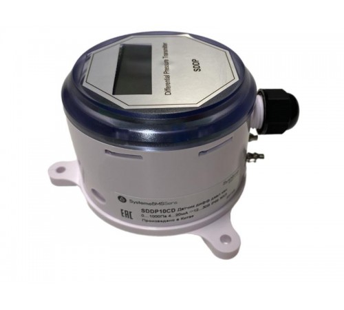Датчик дифференциального давления канальный, 0...1000Па 4...20мА ЖКЭ =12...30В  SDDP10CD  SE