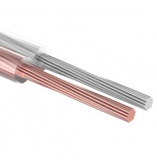 Кабель акустический 2х1,00 мм прозрачный SILICON (бухта 100 м)  01-6305  REXANT