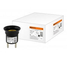 Переходник вилка-Е27 карболитовый, черный  SQ0335-1008  TDM