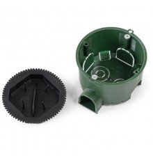 Коробка установочная 80-0560СКм безгалогенная (HF) 68х45 с саморезами и крышкой (8шт/уп)  80-0560СКм  Промрукав