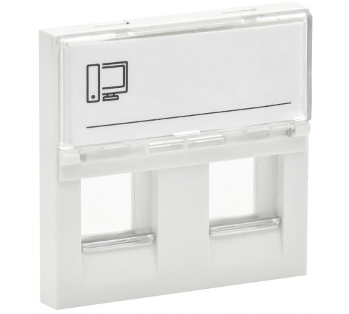 PRIMER Панель лицевая Keystone (2модуля /2входа) белая  PR-KK40D-PLK2-0-2-K01  IEK