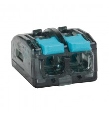 Клемма строительно-монтажная OptiKit СМК 221-412 с рычагом 2 отверстия 0,2-2,5(4,0)мм2  351064  КЭАЗ