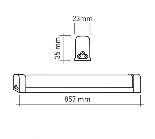 Cветильник светодиодный линейный RED LINE LLED-04-0-30K-012 12Вт 3000K L857мм  Б0056185  ЭРА