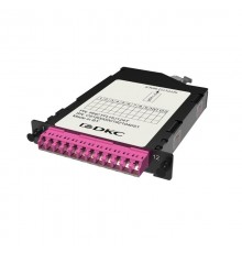 Претерминированная кассета 12ОВ 50/125 OM4, 1xMTP(12)f/6xLC Duplex (с интегрированными шторками), 1/2 HU  RNCTFLHU124T  DKC