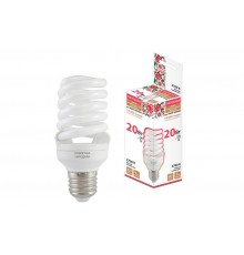 Лампа энергосберегающая КЛЛ  20Вт Е27 827 cпираль НЛ-FSТ2 48х115мм  SQ0347-0010  TDM