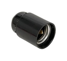 Патрон карболитовый подвесной Е27 черн. индив. пакет   LHC-E27-s-p  EKF