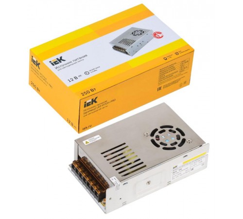 Драйвер для светодиодных лент LED ИПСН-PRO 250Вт 12В IP20 блок-клеммы  LSP1-250-12-20-33-PRO  IEK