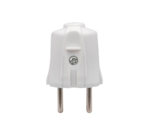 Вилка прямая без заземления белая 10А 250 В Proxima  AVP10-10-r  EKF