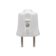 Вилка прямая без заземления белая 10А 250 В Proxima  AVP10-10-r  EKF
