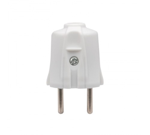 Вилка прямая без заземления белая 10А 250 В Proxima  AVP10-10-r  EKF