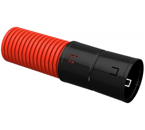 Труба гофр. двустенная ПНД d=110мм красная жесткая (6м)  CTG12-110-K04-006-R  IEK