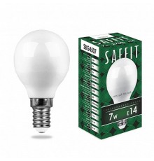 Лампа светодиодная SBG4507 7W 2700K 230V E14 G45  55034  SAFFIT