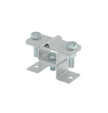 Универсальный держатель на мостовой опоре двойной для прутка D5-8 мм и полосы до 40 мм с 2 пластинами HD  XUDMO2-D5-8-B40 HD  КМ - профиль