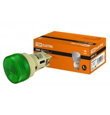 Лампа ENR-22 сигнальная d22мм зеленый неон/230В цилиндр   SQ0702-0013  TDM