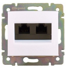 Valena Белый DIY Розетка компьютерная 2-ая RJ45 категория 5e UTP с захватами  694292  Legrand