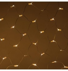 Гирлянда световая  Сеть 2м*3м, ERAPS-SKW1  , 300 диодов теплый белый свет, бел. мерц, белый каучук, 220В, IP65  Б0051896  ЭРА