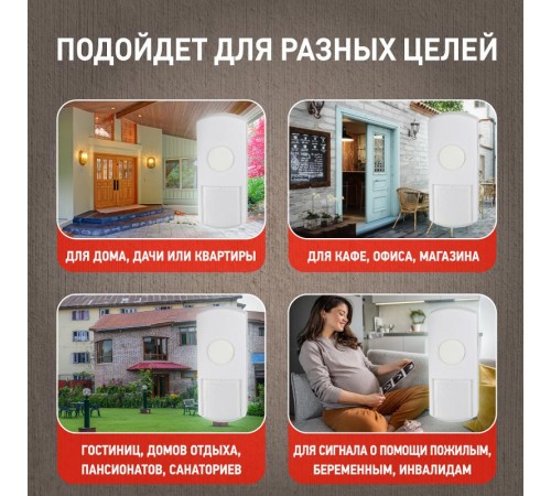 Звонок  ЭРА C96 беспроводной, от сети (нов.упак)  Б0018973  ЭРА