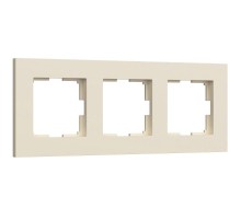W0032962/ Электроустановочные изделия - Рамка на 3 поста Slab (айвори софт)  a062808  Werkel