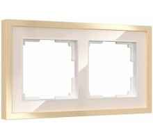 W0022851/ Электроустановочные изделия  Рамка на 2 поста Baguette (айвори/латунь)  a060235  Werkel