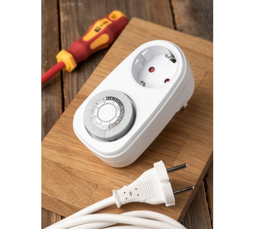 Розеточный механический таймер SMT-48p 16A суточный EKF PROxima  SMT-48p  EKF